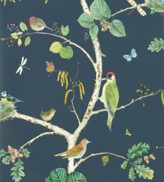 Woodland Chorus Wallpaper by Sanderson Charcoal Woodland Chorus Wallpaper by Sanderson Charcoal