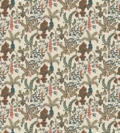 Woodland Floor Fabric by Josephine Munsey Stone and Teal Woodland Floor Fabric by Josephine Munsey Stone and Teal
