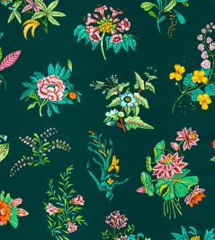 Woodland Floral Velvet Fabric by Harlequin Jade/Malachite/Rose Quartz Woodland Floral Velvet Fabric by Harlequin Jade/Malachite/Rose Quartz