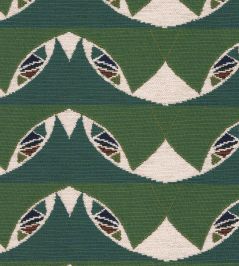Woods Gate Fabric by MINDTHEGAP Green Woods Gate Fabric by MINDTHEGAP Green