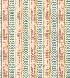 Wriggle Room Wallpaper by GP & J Baker Teal/Spice Wriggle Room Wallpaper by GP & J Baker Teal/Spice