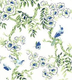 Yukio Fabric by Thibaut Blue and Green Yukio Fabric by Thibaut Blue and Green