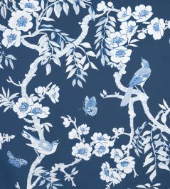 Yukio Fabric by Thibaut Navy and White Yukio Fabric by Thibaut Navy and White