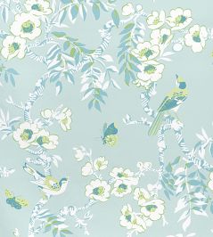 Yukio Fabric by Thibaut Spa Blue Yukio Fabric by Thibaut Spa Blue