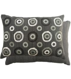 Zafora Cushion 60 x 40cm by William Yeoward Noir Zafora Cushion 60 x 40cm by William Yeoward Noir