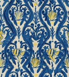 Zakynthos Wallpaper by MINDTHEGAP Indigo Yellow Zakynthos Wallpaper by MINDTHEGAP Indigo Yellow