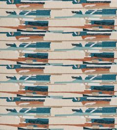 Zeal II Fabric by Harlequin Atlantic/Rosewood/Denim Zeal II Fabric by Harlequin Atlantic/Rosewood/Denim