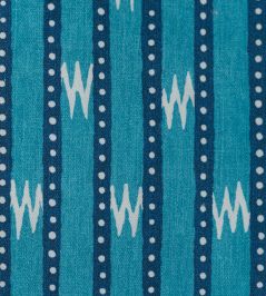 Zig Zag Grand Fabric by Titley and Marr Indigo & Turquoise Zig Zag Grand Fabric by Titley and Marr Indigo & Turquoise
