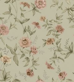 Zinnia Wallpaper by Borastapeter Soft Green Zinnia Wallpaper by Borastapeter Soft Green