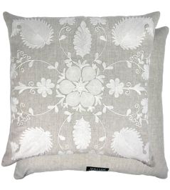 Zinnia Cushion 60 x 60cm by William Yeoward Natural Zinnia Cushion 60 x 60cm by William Yeoward Natural