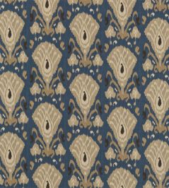 Annapurna Fabric by Zoffany Indigo/Linen Annapurna Fabric by Zoffany Indigo/Linen