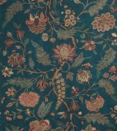 Indienne Print Fabric by Zoffany Blue/Koi Indienne Print Fabric by Zoffany Blue/Koi