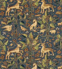 Arden Velvet Fabric by Zoffany Blue Arden Velvet Fabric by Zoffany Blue