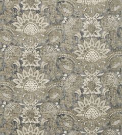 Pomegranate Print Fabric by Zoffany Gargoyle/Bone Black Pomegranate Print Fabric by Zoffany Gargoyle/Bone Black