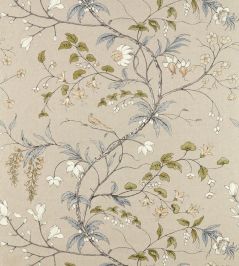 Chambalon Trail Fabric by Zoffany Mercury / Platinum Grey Chambalon Trail Fabric by Zoffany Mercury / Platinum Grey