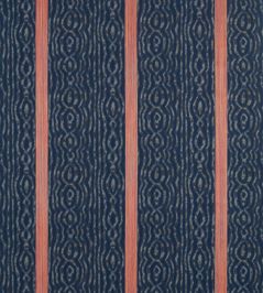 Lennox Stripe Fabric by Zoffany Indigo / Sunstone Lennox Stripe Fabric by Zoffany Indigo / Sunstone