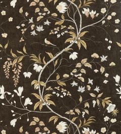 Chambalon Trail Wallpaper by Zoffany Antique Gold / Vine Black Chambalon Trail Wallpaper by Zoffany Antique Gold / Vine Black
