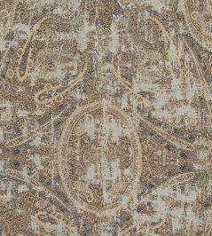 Elswick Paisley Fabric by Zoffany Blue Umber Elswick Paisley Fabric by Zoffany Blue Umber