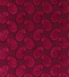 Orissa Velvet Fabric by Zoffany Burgundy Orissa Velvet Fabric by Zoffany Burgundy