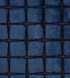 Tespi Square Fabric by Zoffany Indigo Tespi Square Fabric by Zoffany Indigo
