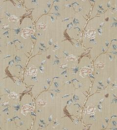 Woodville Fabric by Zoffany White Clay Woodville Fabric by Zoffany White Clay