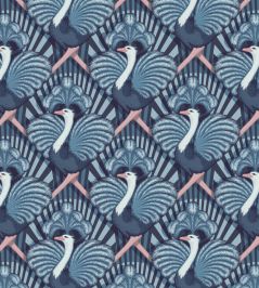 Zsa Zsa Wallpaper by Divine Savages Blue Zsa Zsa Wallpaper by Divine Savages Blue
