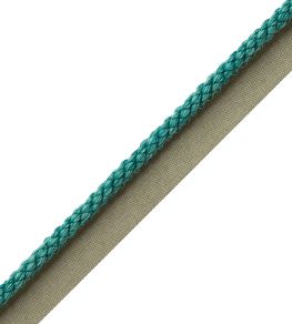 6mm Cambridge Cord With Tape Trimming by Samuel & Sons Malachite 6mm Cambridge Cord With Tape Trimming by Samuel & Sons Malachite