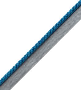 6mm Cambridge Cord With Tape Trimming by Samuel & Sons Mykonos Blue 6mm Cambridge Cord With Tape Trimming by Samuel & Sons Mykonos Blue