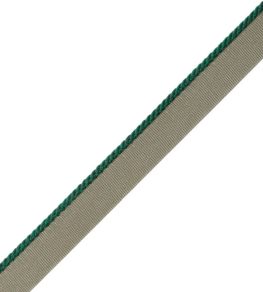 2.5mm Cambridge Cord With Tape Trimming by Samuel & Sons Forest