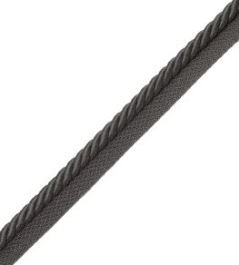 3/8" Saisons Cord With Tape Trimming by Samuel & Sons Charcoal