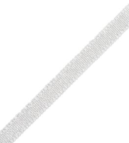 13mm Cambridge Metallic Braid Trimming by Samuel & Sons Silver Leaf