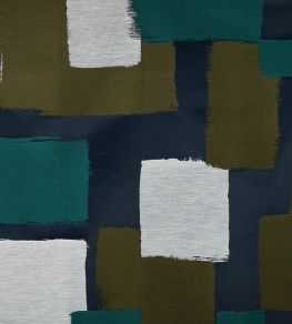 Abstract Fabric by Lelievre Vert Marine Abstract Fabric by Lelievre Vert Marine
