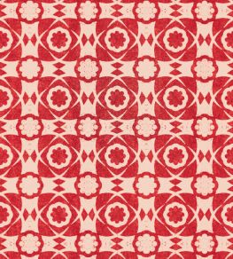 Aegean Tiles Wallpaper by MINDTHEGAP Red Aegean Tiles Wallpaper by MINDTHEGAP Red
