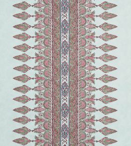 Akola Stripe Fabric by Thibaut Raspberry and Teal Akola Stripe Fabric by Thibaut Raspberry and Teal