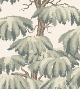 Alba Wallpaper by Sandberg Green Alba Wallpaper by Sandberg Green