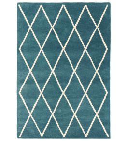 Albany Diamond Rug by Asiatic Teal
