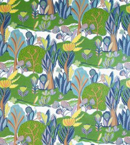 Albero Fabric by Thibaut Green and Blue Albero Fabric by Thibaut Green and Blue
