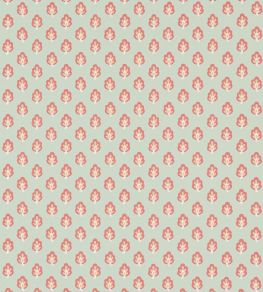 Albie Wallpaper by Jane Churchill Aqua/Coral Albie Wallpaper by Jane Churchill Aqua/Coral