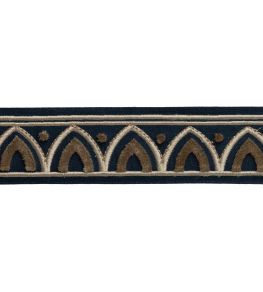 Alessia Velvet Border Trimming by Samuel & Sons Blue Lapis Alessia Velvet Border Trimming by Samuel & Sons Blue Lapis