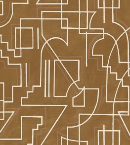 Alexander Wallpaper by Casamance Camel Alexander Wallpaper by Casamance Camel
