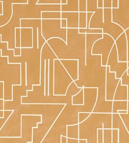 Alexander Wallpaper by Casamance Miel Alexander Wallpaper by Casamance Miel