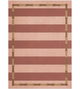 Alice Crawley Bamboo Stripe Rug by Layered Terracotta Alice Crawley Bamboo Stripe Rug by Layered Terracotta