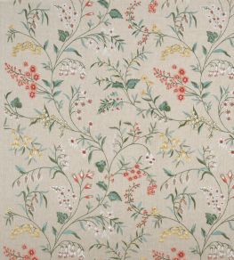Almora Fabric by Nina Campbell Red Almora Fabric by Nina Campbell Red