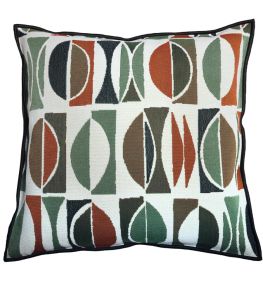 Amalfi Cushion 45 x 45cm by Maison Casamance Vert Orange Amalfi Cushion 45 x 45cm by Maison Casamance Vert Orange