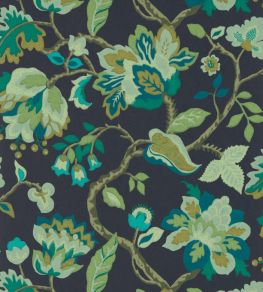 Amanpuri Wallpaper by Sanderson Midnight/Eucalyptus Amanpuri Wallpaper by Sanderson Midnight/Eucalyptus