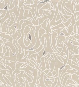 Anamorphose Fabric by Casamance Blanc