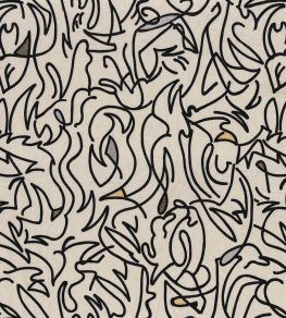 Anamorphose Fabric by Casamance Noir