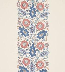 Anatolia Wallpaper by Schumacher Blue & Red Anatolia Wallpaper by Schumacher Blue & Red