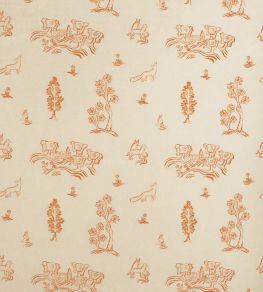 Friendly Folk Fabric by Andrew Martin Melon Orange
