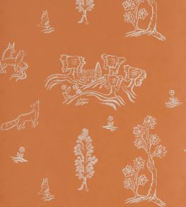 Wychwood Wallpaper by Andrew Martin Melon Orange Wychwood Wallpaper by Andrew Martin Melon Orange